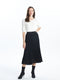 Zippered Waist Polka Dot Chiffon Women's Pleated Skirt